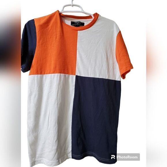 Forever 21 mens color block tee size small - Picture 1 of 6